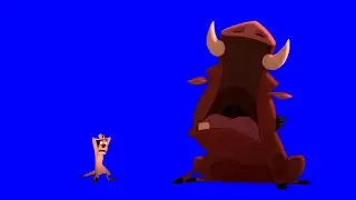 Timon and Pumbaa Screaming Blue Screen