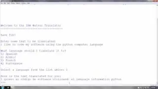 CTEC 121 - IBM Watson Language Translator
