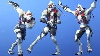 Fortnite All Dances Season 1-6 with Dire White Werewolf Updated to Smooth Moves NEW OUTFIT