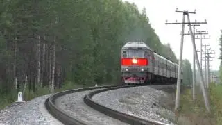 ТЭП70-0451 перегон Разьезд 47 км. - Усть-Вымь