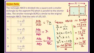 How to Find the Golden Ratio With Rectangle Division Olympiad and SAT Math  Preparation
