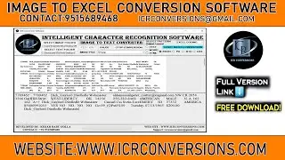 IMAGE TO EXCEL CONVERSION SOFTWARE | CONVERT IMAGE TO EXCEL| HOW TO CONVERT JPG IMAGE TO EXCEL SHEET