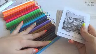ASMR Coloring cards with pencils🎨