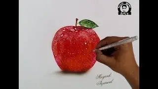 Amazing Realistic 3D Apple - How to draw 3d art