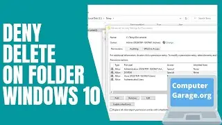 How To Deny Delete Permission on a Folder In Windows 10