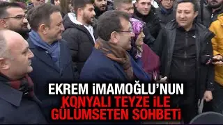 Ekrem İmamoğlu ve Konyalı teyzenin gülümseten sohbeti