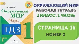 Окружающий мир. Рабочая тетрадь 1 класс 1 часть. ГДЗ стр. 15 №2