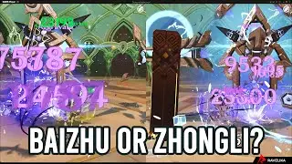 Baizhu vs Zhongli - Cyno Aggravate | Genshin Impact