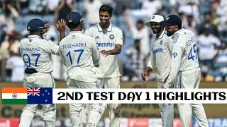 Ind vs nz 2nd test 2024 day 1 highlights | india vs new zealand 2nd test day 1 highlights 2024