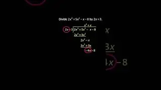 💯 Dividing Non-Monic Cubic Polynomials by Linear Divisors using Long Division