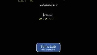 Integral of e^x*tan(e^x) using an explicit u-substitution. #shorts