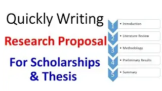 Quickly Writing A Research Proposal / Synopsis For Scholarsips and Thesis at BS / MS / PhD Level