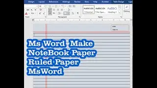How to Make Line Ruled Paper In Ms Word