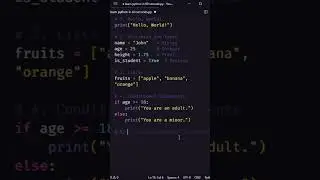 Learn Python in 60 Seconds 