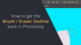 Circle not Showing For Brush or Eraser In Photoshop | Stop Crosshair Showing up for Eraser and Brush