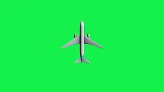 Green screen Plane passing by - Free 4K stock footage