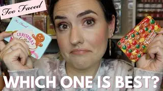 Too Faced Christmas Coffee vs  Forbidden Fruitcake | Which Holiday 2021 Palette Is Better?