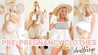PRE-PREGNANCY CLOTHES CHALLENGE! 35 weeks pregnant with twins | Olivia Zapo