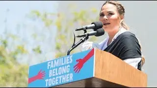 Chrissy Teigen Pays Tribute To Mother&apos;s Immigrant Roots At Immigration Rally