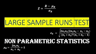RUN Test - Non Parametric Test for Large and Small Samples.