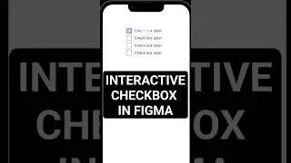 How to create an interactive checkbox component in Figma 