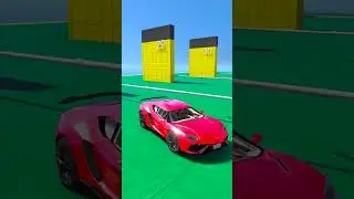 КАК ДАЛЕКО ПРОЕДЕТ ЧИТ ТАЧКА ПОД САМЫМ НИЗКИМ ШЛАГБАУМОМ? УЗКО НИЗКО В ГТА 5! #shorts