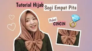 TUTORIAL HIJAB SEGI EMPAT PITA| Bella Square| PAKAI CINCIN