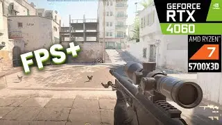 RTX 4060 + AMD Ryzen 7 5700X3D - Counter Strike 2 - Max and Low competitive preset Benchmark 1080p