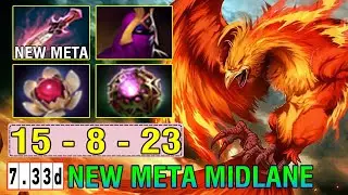WTF [Phoenix] Offlane New Meta Witch Blade + Veil of Discord Build So Cancer Dota2 7.33D
