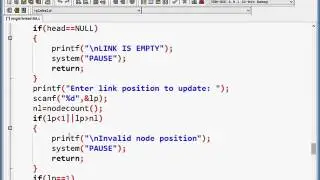 update node in sinle linked list.