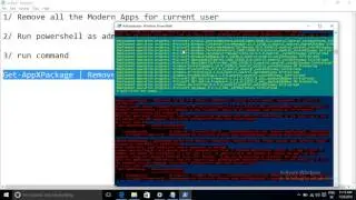 Windows 10 - Delete all modern apps from current user