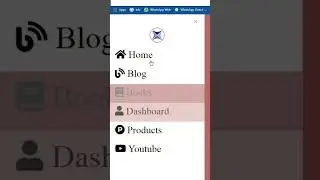Watch full tutorial on how to create a responsive side menu nav bar 