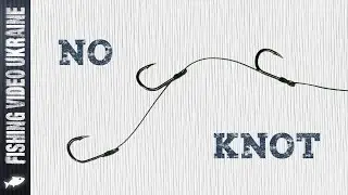 How to tie a hook without a knot (No-Knot) | Two or more hooks on one fishing line or cord | HD