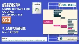 Octave Coding Math 023 - 5-2-7 Fractal Tree 分形构造问题 之 分形树