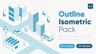 Isometric Outline Animation Pack for After Effects