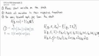 Example: Harder CFG to PDA