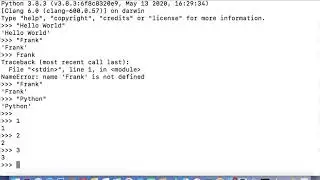 Python Interactive Shell
