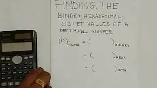 Decimal to Binary , Hex , Oct using fx-991 MS Calculator.