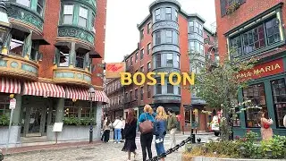 [4K]🇺🇸 Walking Downtown Boston, MA 🍂:  Historic Freedom Trail & North End | Nov. 2024