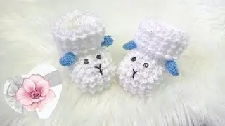 пинетки спицами БАРАШКИ. совместник.
