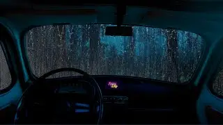 10 Hours⚡️Vintage Car Rainforest Drive - Relaxing Rain Sounds To Sleep