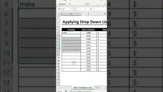 How to apply same Drop Down to all other Cells | Data Validation in Excel | Drop Down in Excel