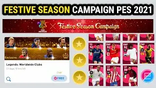 FREE REWARDS FESTIVE SEASON CAMPAIGN IN PES 2021 MOBILE | FREE ICONIC MOMENT AND COINS