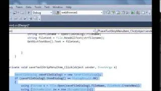 C# Tutorial 68  How to make a Tabbed Notepad In C#  ManuStrip, Cut,Copy,Paste,Open,Save Part 2