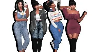 THE SIMS 4 | PLUS SIZE BADDIE LOOKBOOK | DOWNLOAD SIM + 30 LINKS