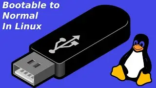 How to convert bootable pendrive into normal again in LINUX #linux #tutorial