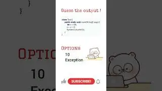 Day 79 | Tricky Java interview question | #scjp #ocjp