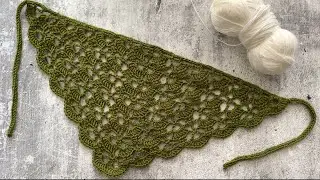 Ажурная косынка крючком/бандана #косынкакрючком #nataliverezhu #30косынок