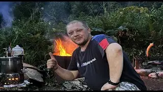 В Тайге со своим САМОВАРОМ!!! Рыбалка на ХАРИУСА!!! +18| рыбалка| таёжный быт| отличный вечерок