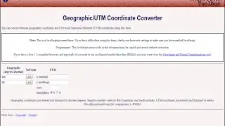 Convert between geographic coordinates and UTM coordinates using this site